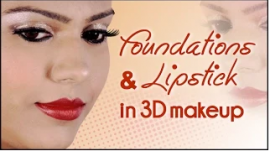 Foundations and Lipsticks in 3d makeup